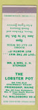 Matchbook Cover - Lobster Pot Friendship ME