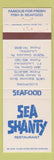 Matchbook Cover - Sea Shanty Restaurant Miami Beach Fort Lauderdale FL