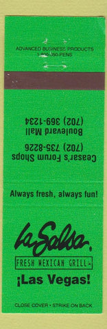 Matchbook Cover - LaSalsa Mexican Grill Las Vegas NV
