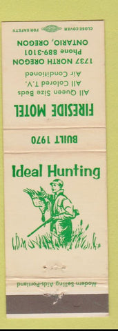 Matchbook Cover - Fireside Motel Ontario OR WEAR