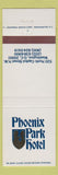 Matchbook Cover - Phoenix Park Hotel Washington DC