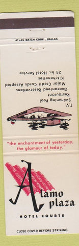 Matchbook Cover - Alamo Plaza Hotel Courts Augusta Atlanta GA TX MS TN WEAR