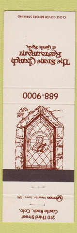 Matchbook Cover - Stone Church Restaurant Castle Rock Colorado