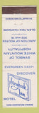 Matchbook Cover - Storybook Inn Motel Glen NH white