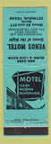 Matchbook Cover - Venus Motel Seymour TX CREASES WORN