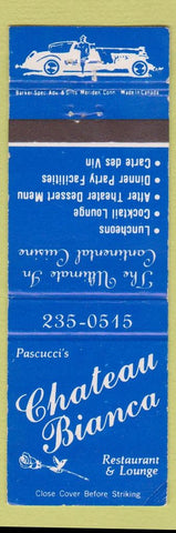 Matchbook Cover - Chateau Bianca Restaurant WEAR