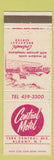 Matchbook Cover - Central Motel Albany NY