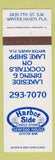 Matchbook Cover - Harbor Side Seafood Restaurant Winter Haven FL