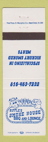 Matchbook Cover - Biffle's Smoke House BBQ Concordia MO