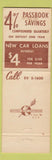 Matchbook Cover - North Side Bank Jennings MO WEAR