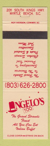 Matchbook Cover - Angelo's Too Myrtle Beach SC