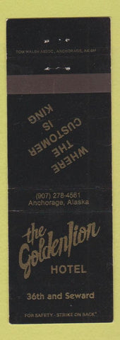Matchbook Cover - Golden Lion Hotel Anchorage AK