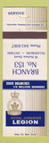 Matchbook Cover - Royal Canadian Legion Tillsonburg ON