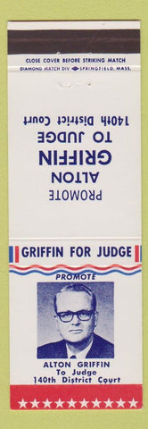 Matchbook Cover - Alton Griffin 140th District Judge Election
