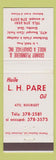 Matchbook Cover - Granby Plomberie QC LH Pare oil gas