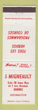 Matchbook Cover - J Migneault Quebec QC