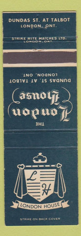 Matchbook Cover - London House London ON