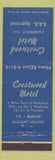 Matchbook Cover - Crestwood Motel Aldershot ON