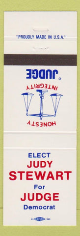 Matchbook Cover - Judy Stewart Judge Democrat  election