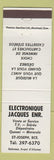 Matchbook Cover - Electronique Jacques ST Joseph QC Quasar Motorola radio