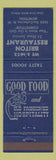 Matchbook Cover - Briton Restaurant Montreal QC