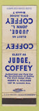 Matchbook Cover - Judge John L Coffey Election WORN
