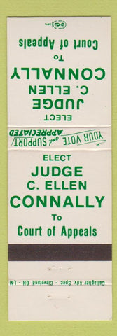 Matchbook Cover - Judge C Ellen Connally Election WEAR