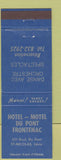 Matchbook Cover - Hotel Motel Du Pont Frontenac St Nicholas Levis QC