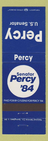 Matchbook Cover - Charles Percy US Senate Illinois IL