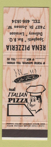 Matchbook Cover - Rena Pizzeria Pizza Canada