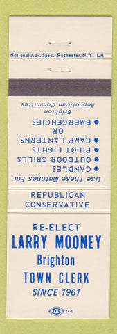 Matchbook Cover - Larry Mooney Brighton Town Clerk NY?