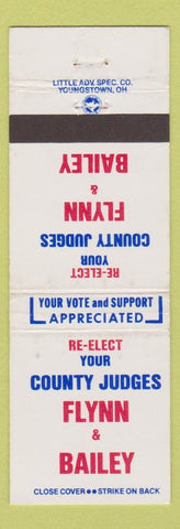 Matchbook Cover - Flynn and Bailey County Judges WEAR