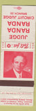 Matchbook Cover - Judge Randa Randa Wisconsin WI WORN
