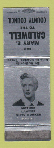 Matchbook Cover - Mary E Caldwell County Council WEAR
