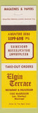 Matchbook Cover - Elgin Terrace Restaurant Deli Montreal QC