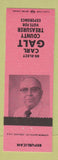 Matchbook Cover - Carl Galt County Treasurer Republican Laramie County WY