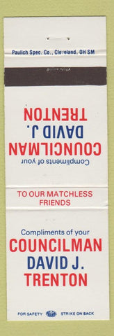 Matchbook Cover - Councilman David J Trent election