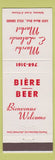 Matchbook Cover - Marche E Lalonde Market Ville Emard QC Montreal