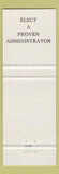 Matchbook Cover - Giuffrida Public Safety election