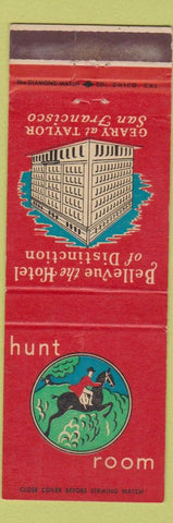 Matchbook Cover - Bellevue Hotel San Francisco CA Hunt Room WEAR