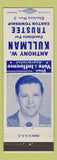 Matchbook Cover - Anthony W Kullman Trustee Canton Township OH