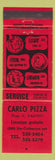 Matchbook Cover - Carlo Pizza QC