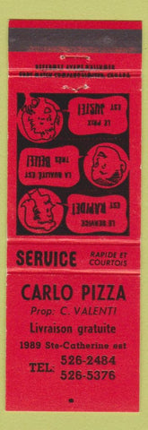 Matchbook Cover - Carlo Pizza QC