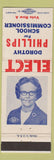 Matchbook Cover - Dorthy Phillips School Commissioner election
