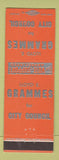 Matchbook Cover - Lloyd E Grammes City Council