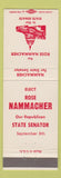 Matchbook Cover - Rose Nammacher State Senator Election Oconomowoc WI