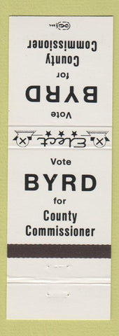 Matchbook Cover - Byrd for County Commissioner election