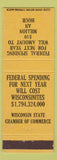 Matchbook Cover - Wisconsin State Chamber of Commerce Milwaukee WI