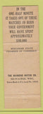 Matchbook Cover - Wisconsin State Chamber of Commerce Milwaukee WI