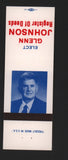 Matchbook Cover - Glenn Johnson Register of Deeds elections